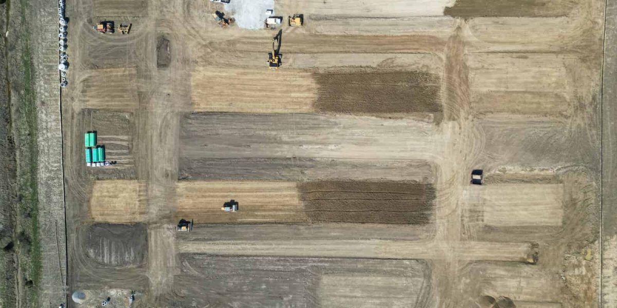 Drone Flyover Top angle