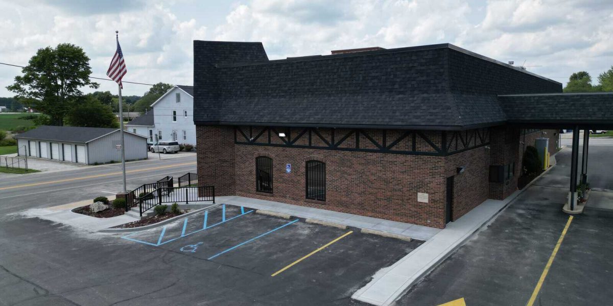 Napoleon State Bank Concrete Side View